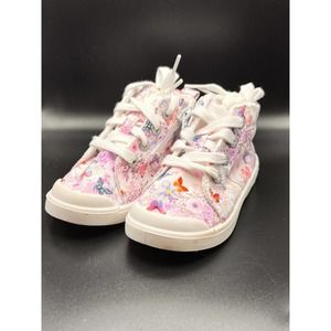 Blowfish Malibu Kids Girl Butterflies Toddler Size 7M Sneakers
